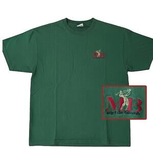 Vintage 90s Single Stitch Myrtle Beach Golf Shirt L Hanes Turf Green Embroidered